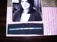 Cut fabric and ribbon